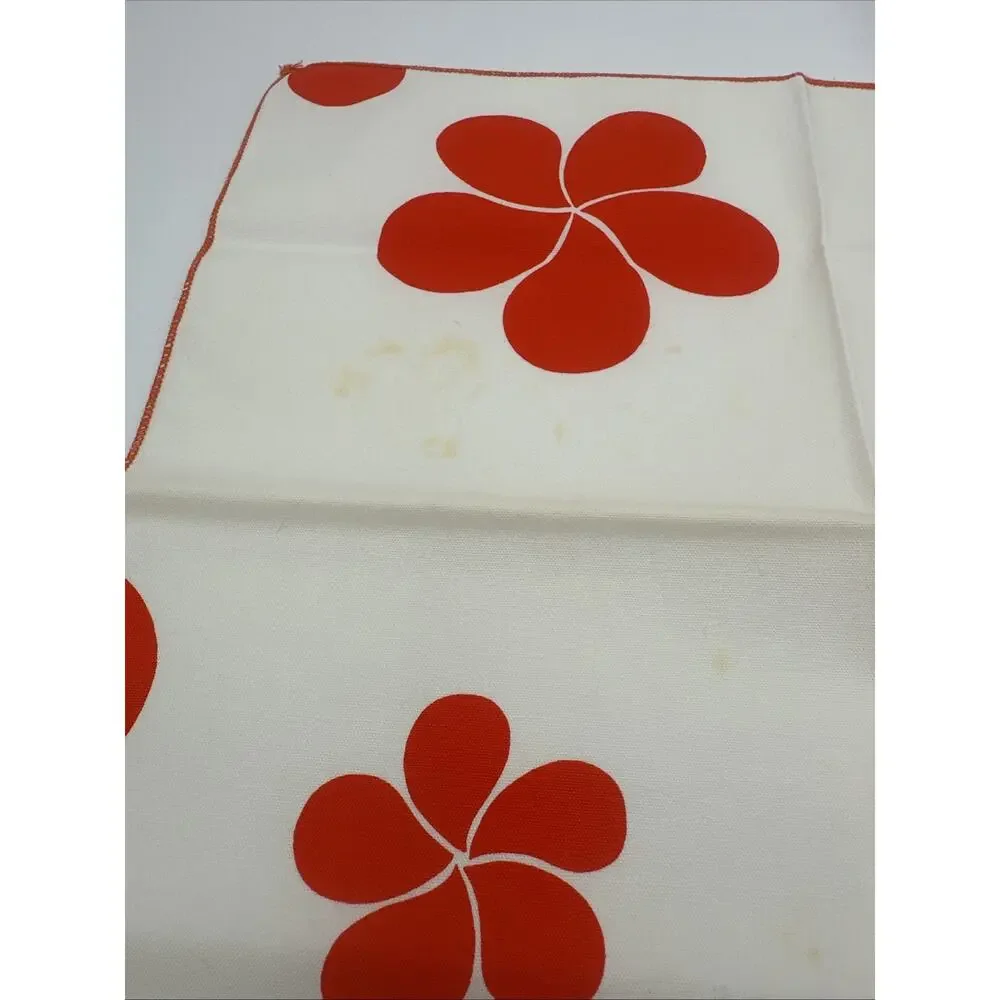 6  Groovy Fabric Napkins Flower Power Orange Flowers